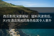 西瓜影院深度揭秘：猛料风波背后，大V在酒店房间的角色极其令人意外