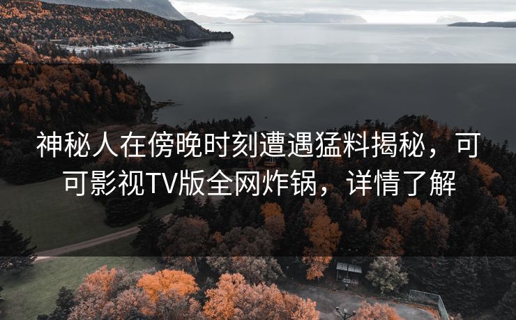 神秘人在傍晚时刻遭遇猛料揭秘，可可影视TV版全网炸锅，详情了解