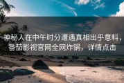 神秘人在中午时分遭遇真相出乎意料，番茄影视官网全网炸锅，详情点击