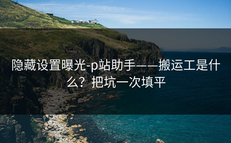 隐藏设置曝光-p站助手——搬运工是什么?把坑一次填平 隐藏设置曝光-p站助手——搬运工是什么?把坑一次填平
